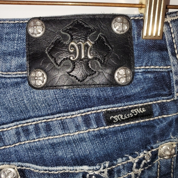 EUC Miss Me Boot Cut Jeans, 37” Inseam - Picture 2 of 10